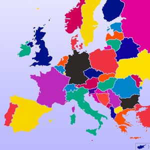 Náhled slepá mapa Evropy