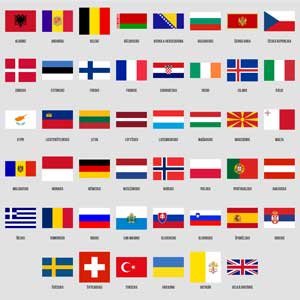 Náhled vlajky Evropy