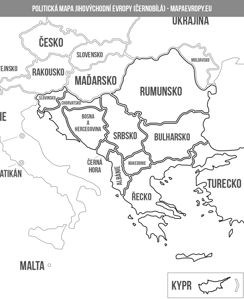 Politická mapa jihovýchodní Evropy