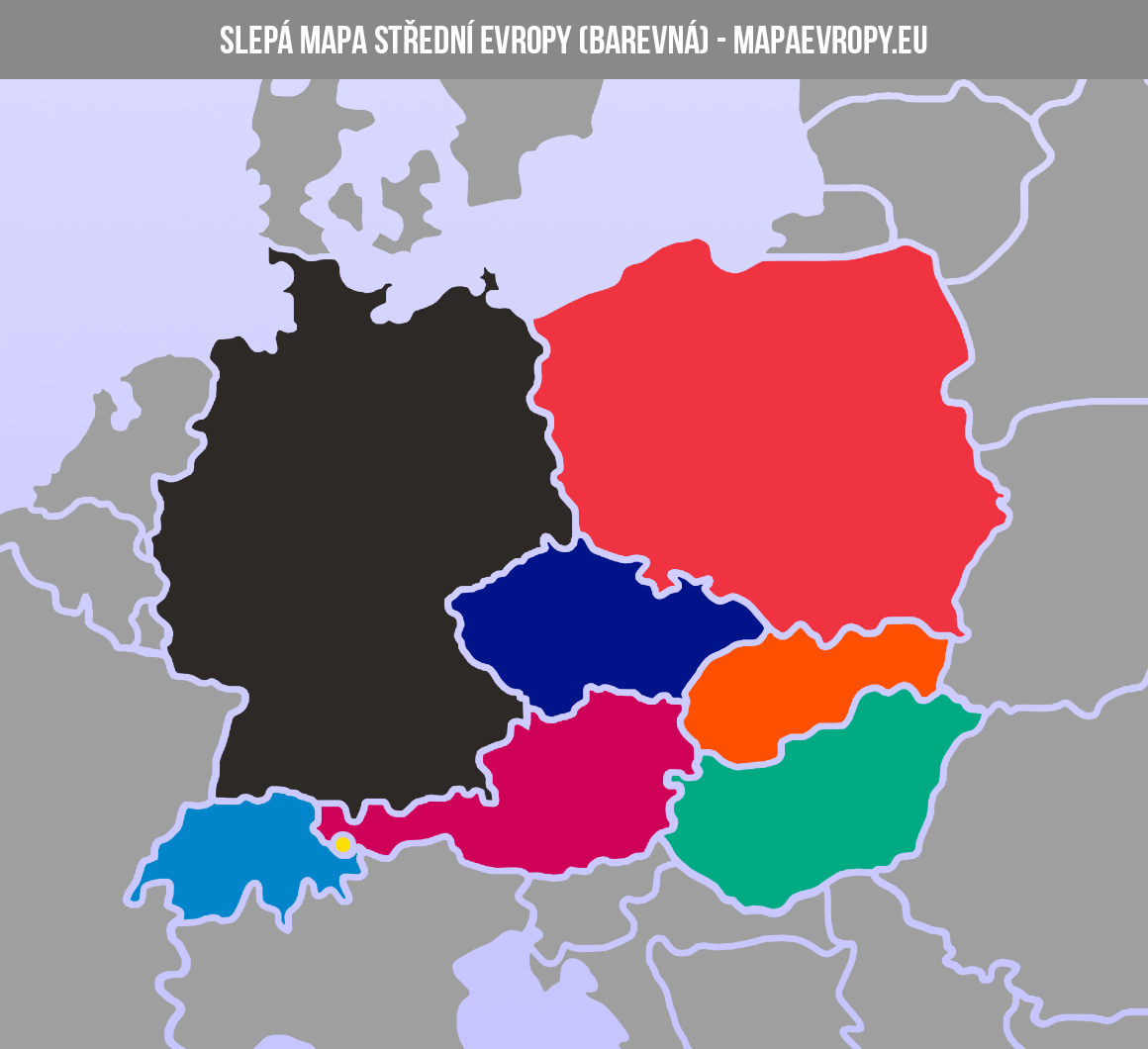 Slepá mapa střední Evropy